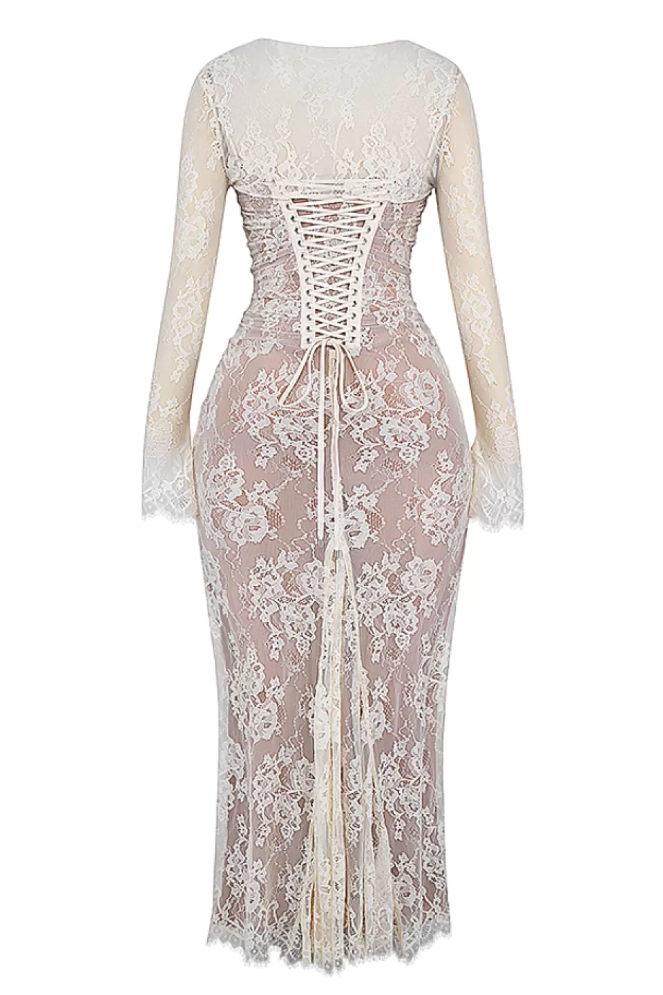 House of CB 'Artemis' Vintage Cream Lace Maxi Dress Flash Sale