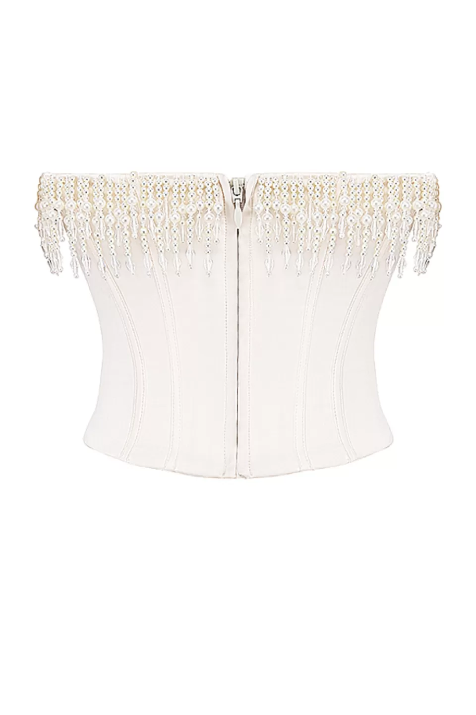 House of CB 'Aubrie' Vintage Cream Embellished Satin Corset Fashion