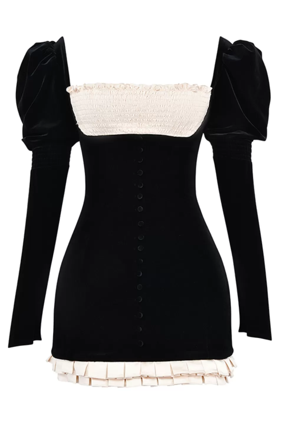 House of CB 'Azaria' Black & Vintage Cream Mini Dress Store