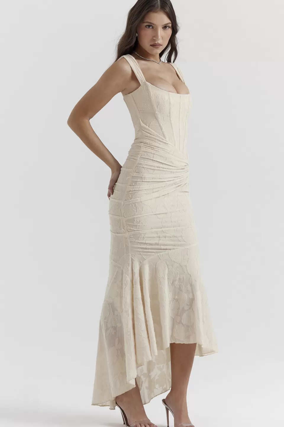House of CB 'Cesca' Vintage Cream Floral Maxi Dress Flash Sale