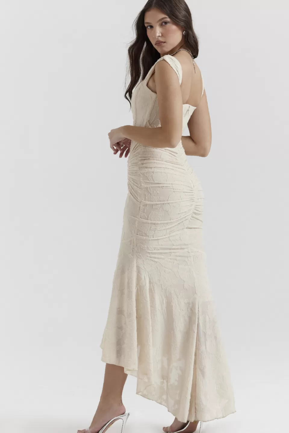 House of CB 'Cesca' Vintage Cream Floral Maxi Dress Flash Sale