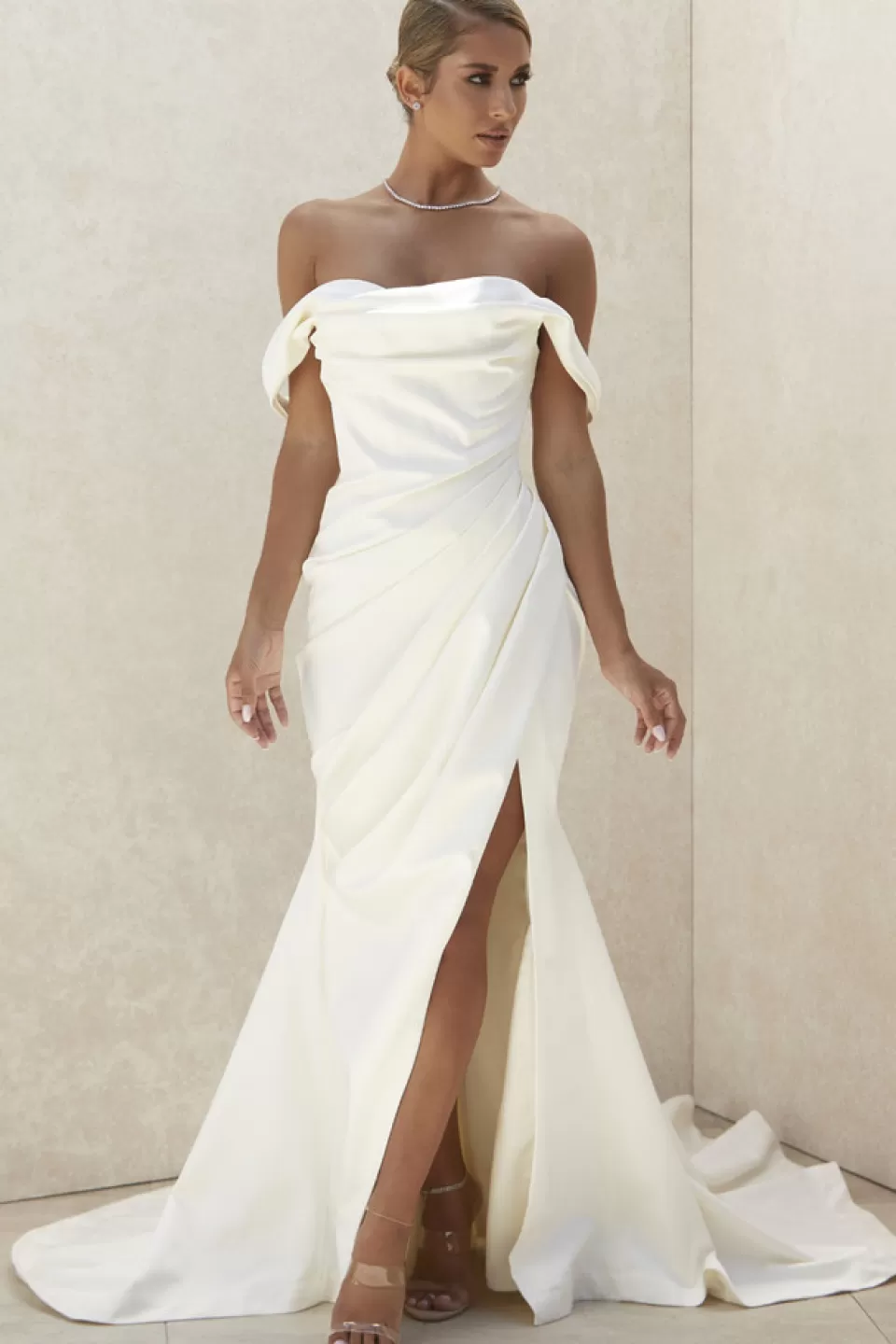 House of CB 'Delphine' Ivory Draped Corset Bridal Gown - Limited Edition Store
