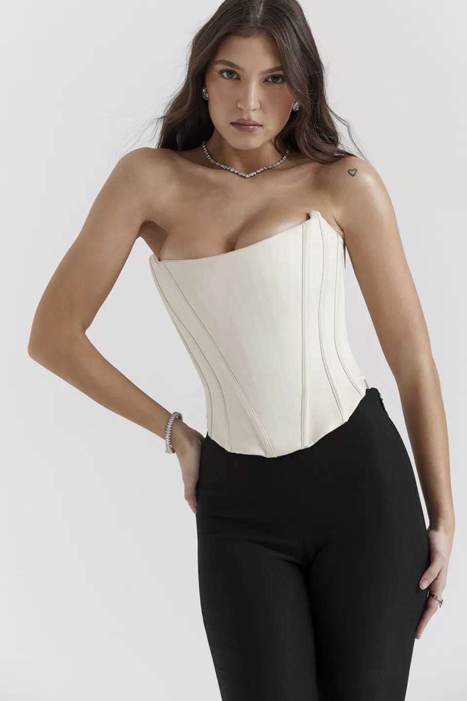 House of CB 'Genevieve' Vintage Cream Lace Back Corset Best Sale