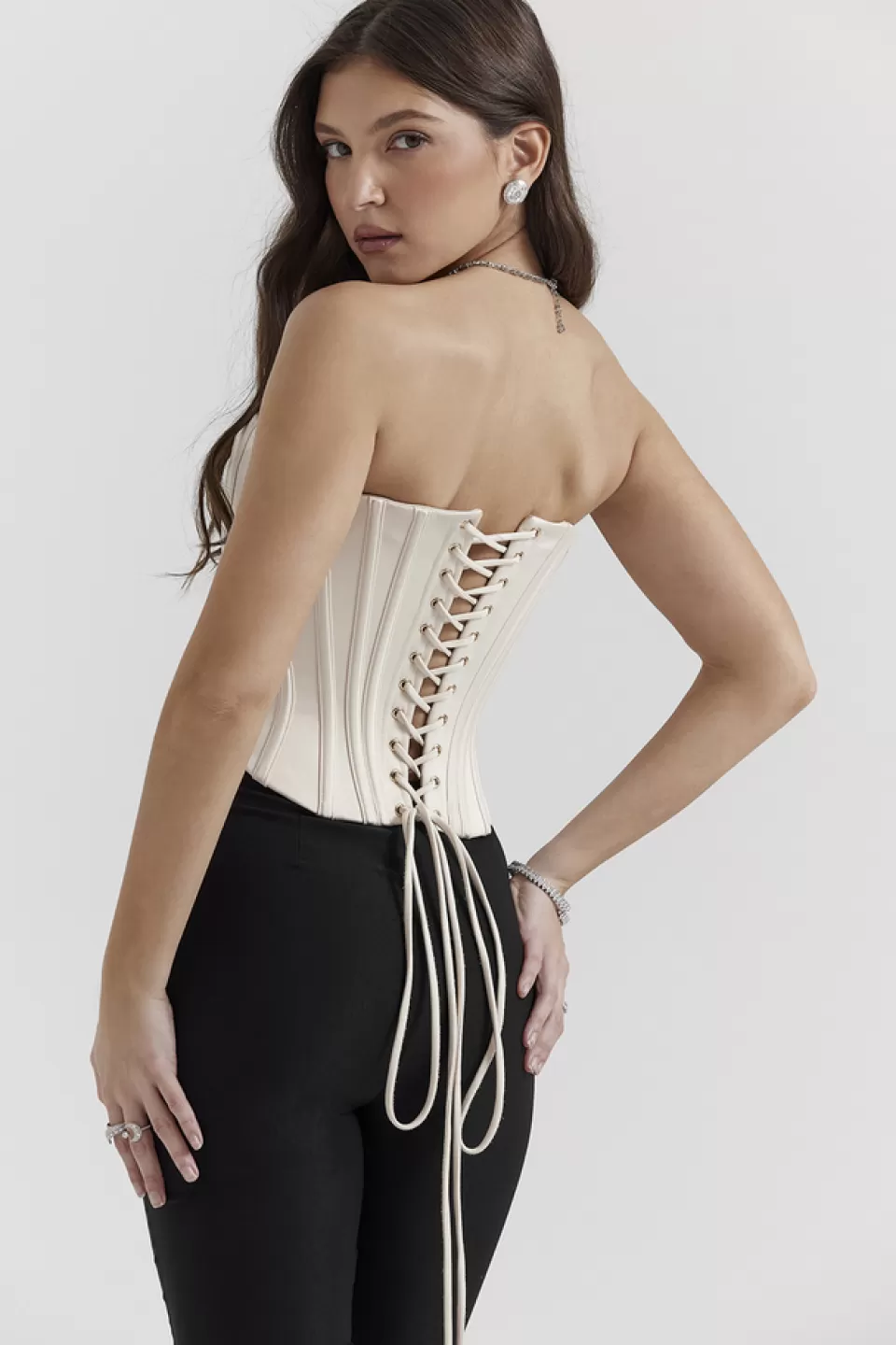 House of CB 'Genevieve' Vintage Cream Lace Back Corset Best Sale