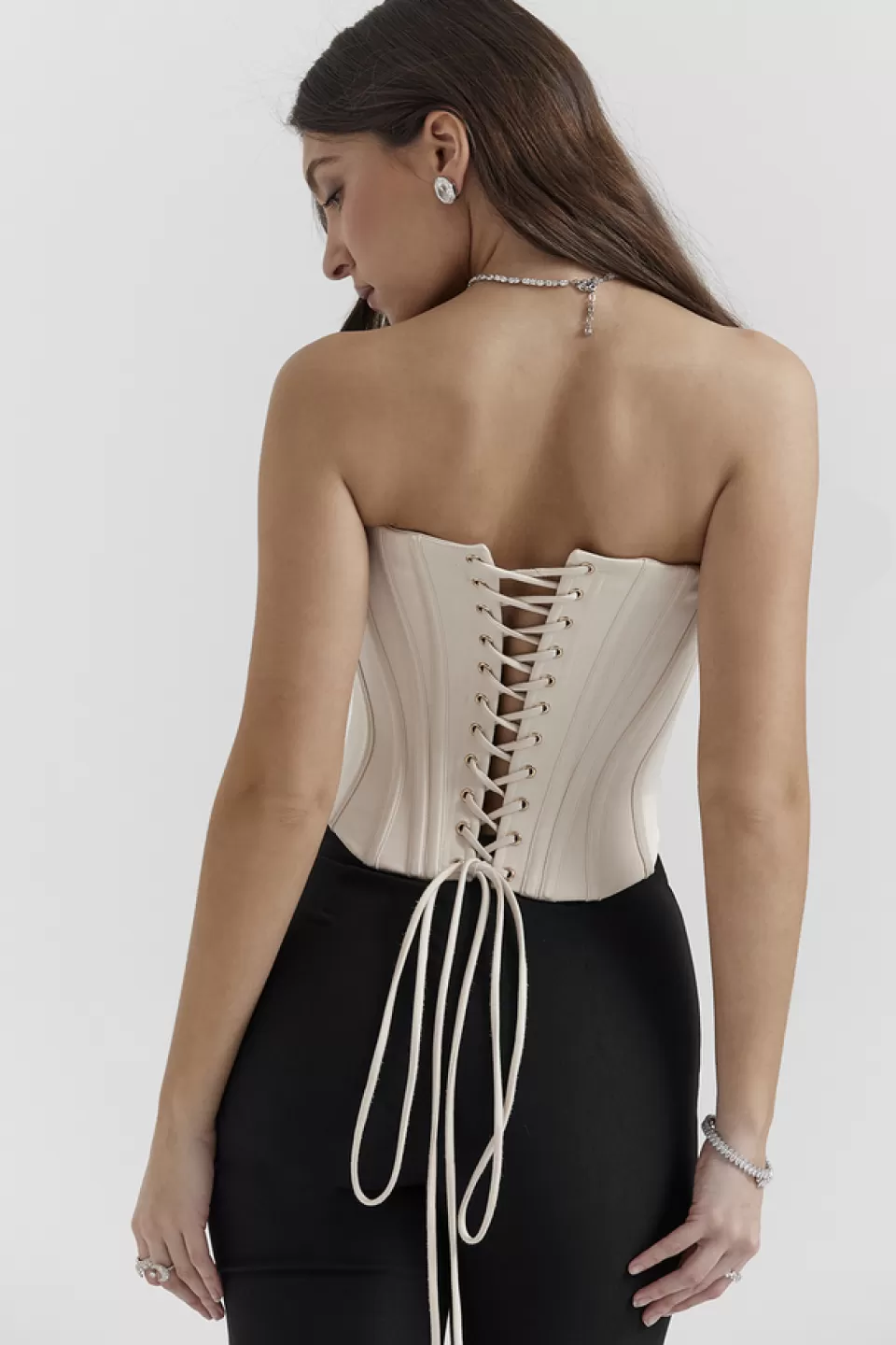 House of CB 'Genevieve' Vintage Cream Lace Back Corset Best Sale