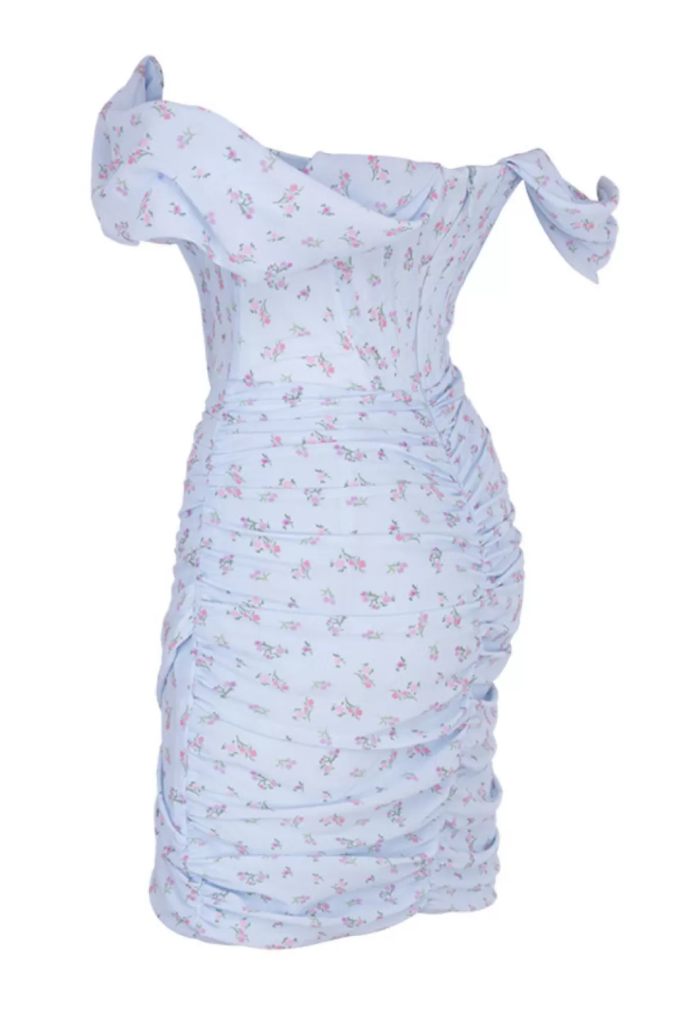 House of CB 'Luna' Blue Floral Draped Corset Mini Dress Best
