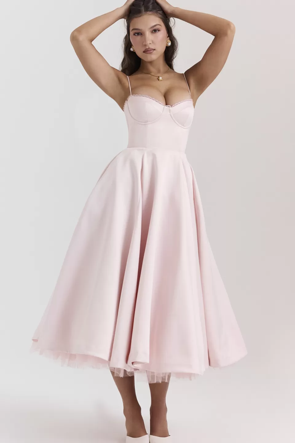 House of CB 'Mademoiselle' Ballerina Pink Midi Dress Outlet