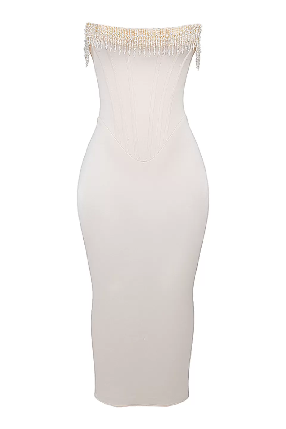 House of CB 'Nalita' Vintage Cream Embellished Strapless Dress Best