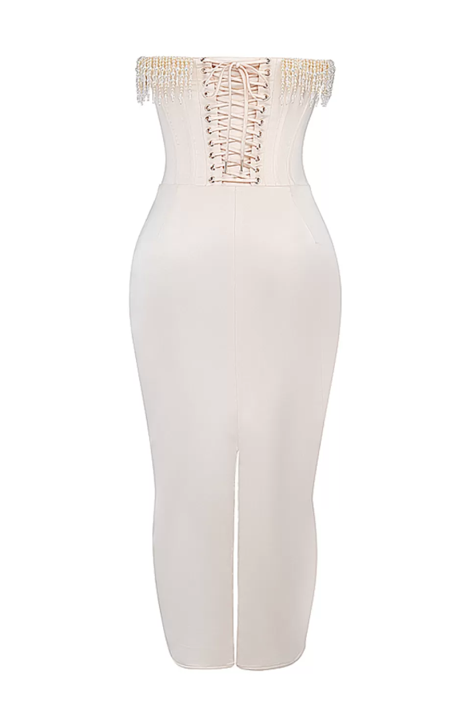 House of CB 'Nalita' Vintage Cream Embellished Strapless Dress Best