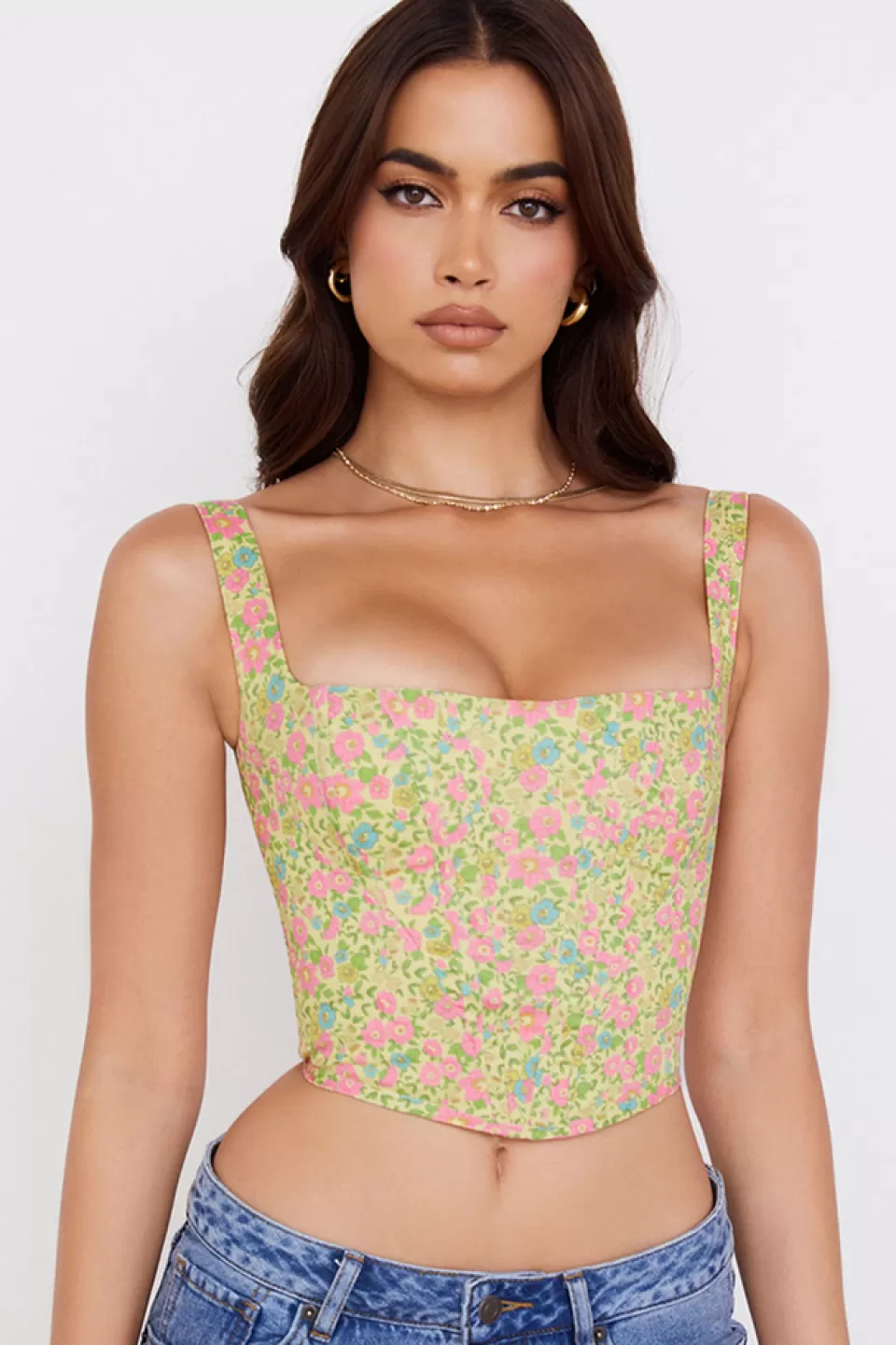 House of CB 'Poppy' Vintage Floral Corset Online