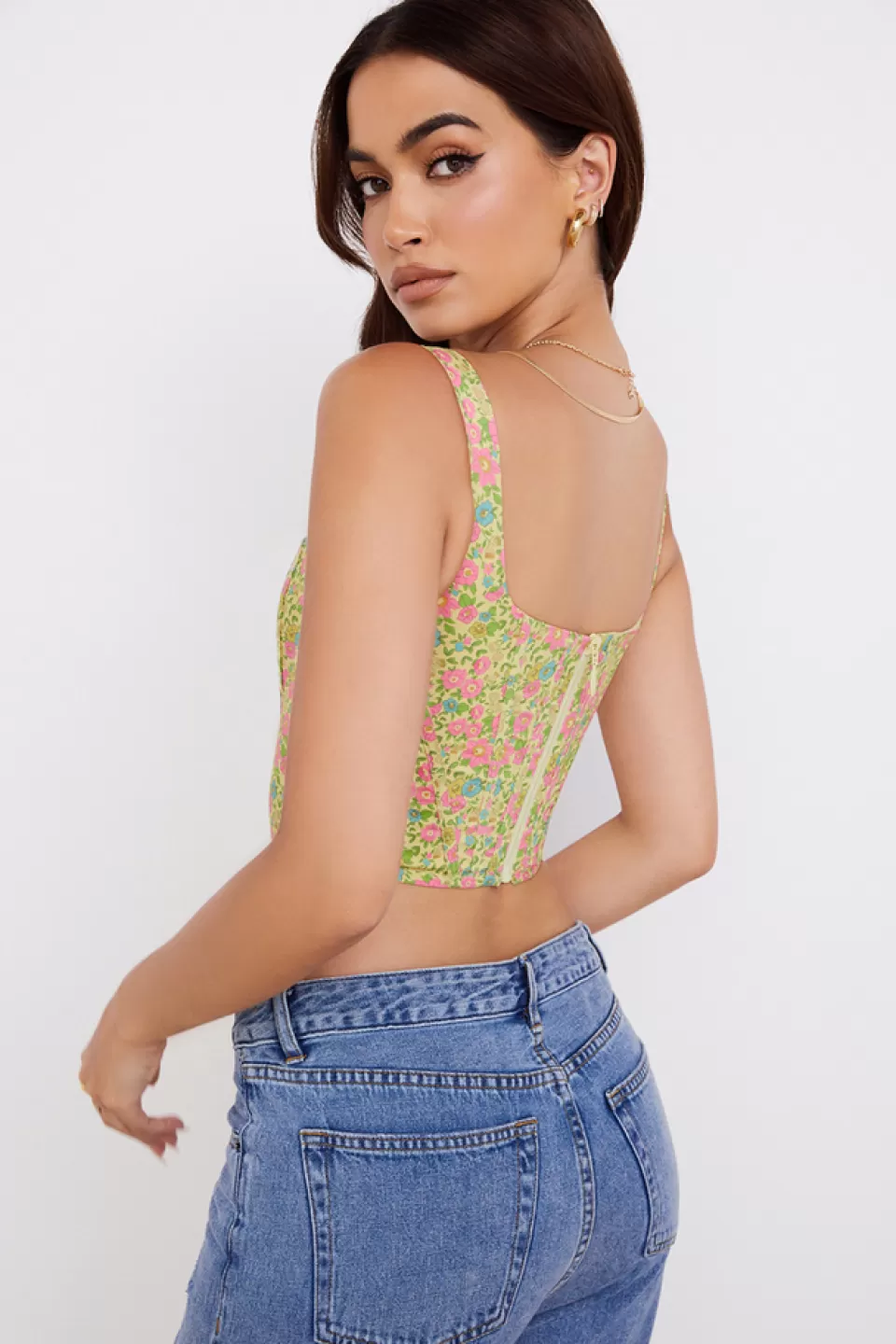 House of CB 'Poppy' Vintage Floral Corset Online