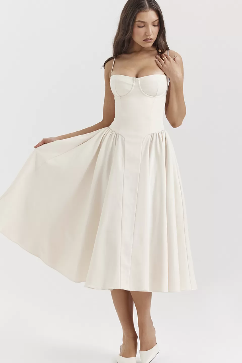 House of CB 'Samaria' Vintage Cream Corset Sundress Hot