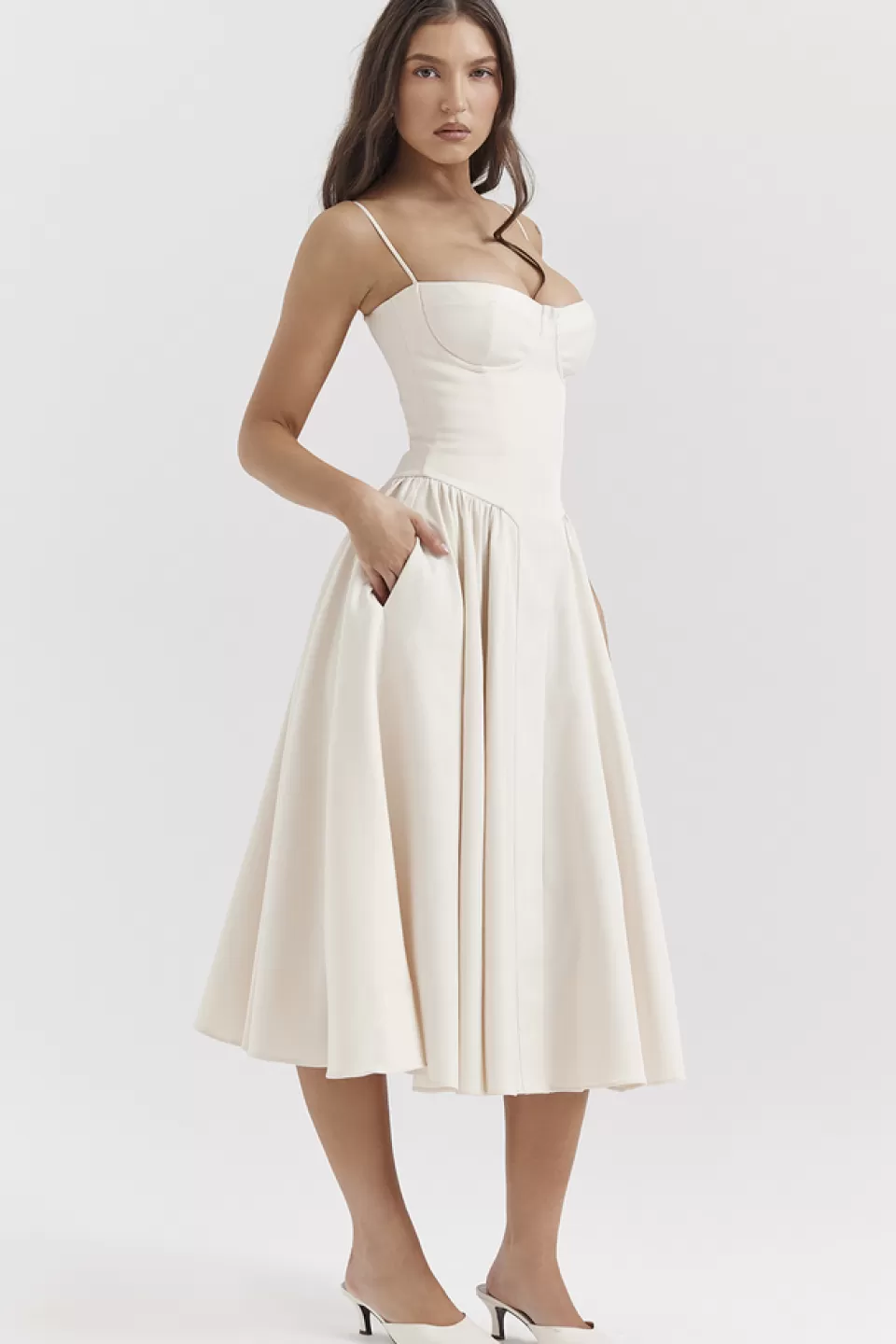 House of CB 'Samaria' Vintage Cream Corset Sundress Hot
