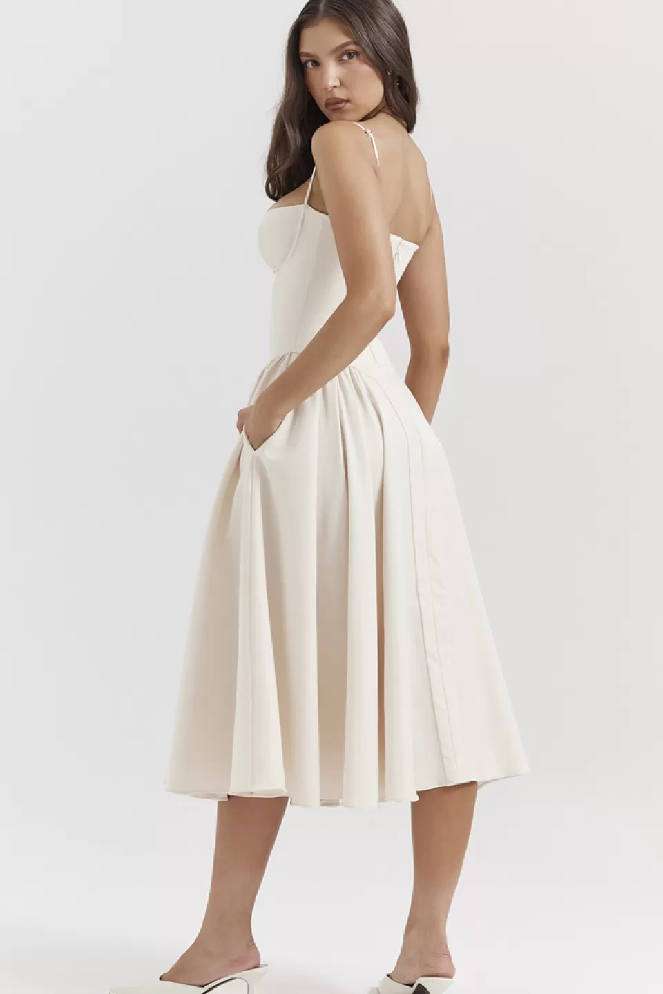 House of CB 'Samaria' Vintage Cream Corset Sundress Hot