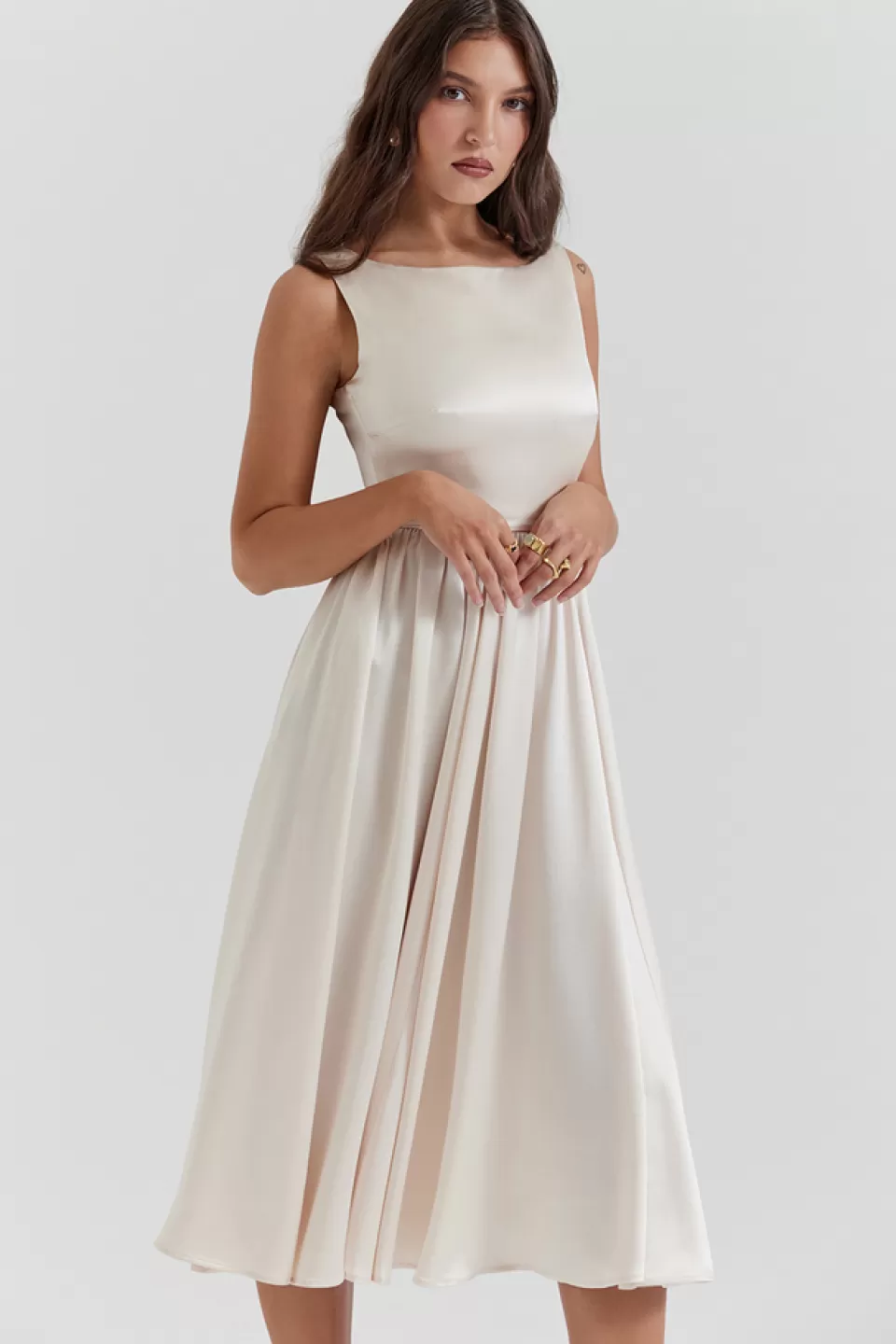 House of CB 'Shayla' Vintage Cream Midi Dress Cheap