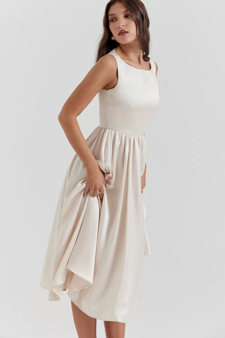 House of CB 'Shayla' Vintage Cream Midi Dress Cheap