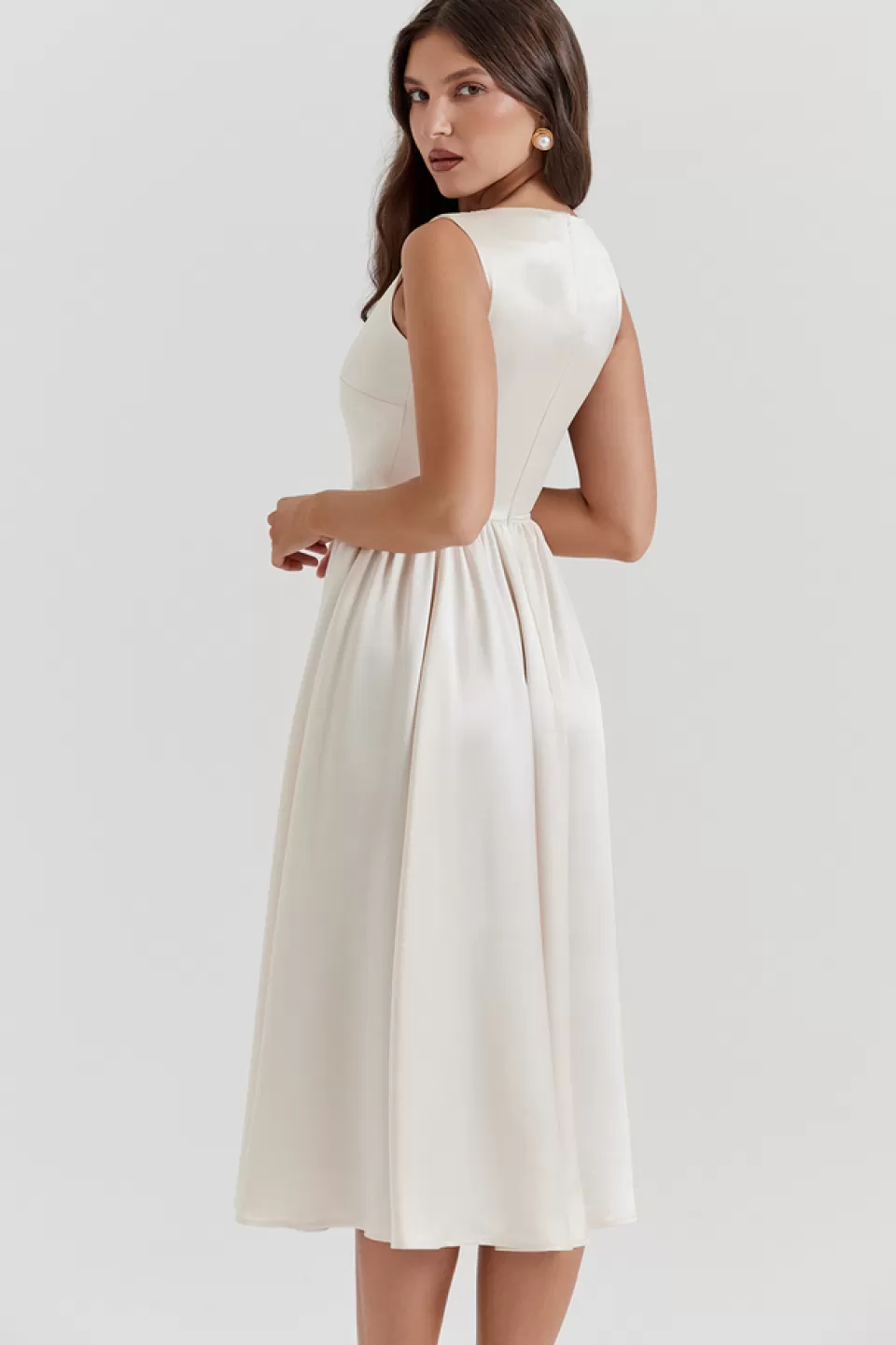 House of CB 'Shayla' Vintage Cream Midi Dress Cheap