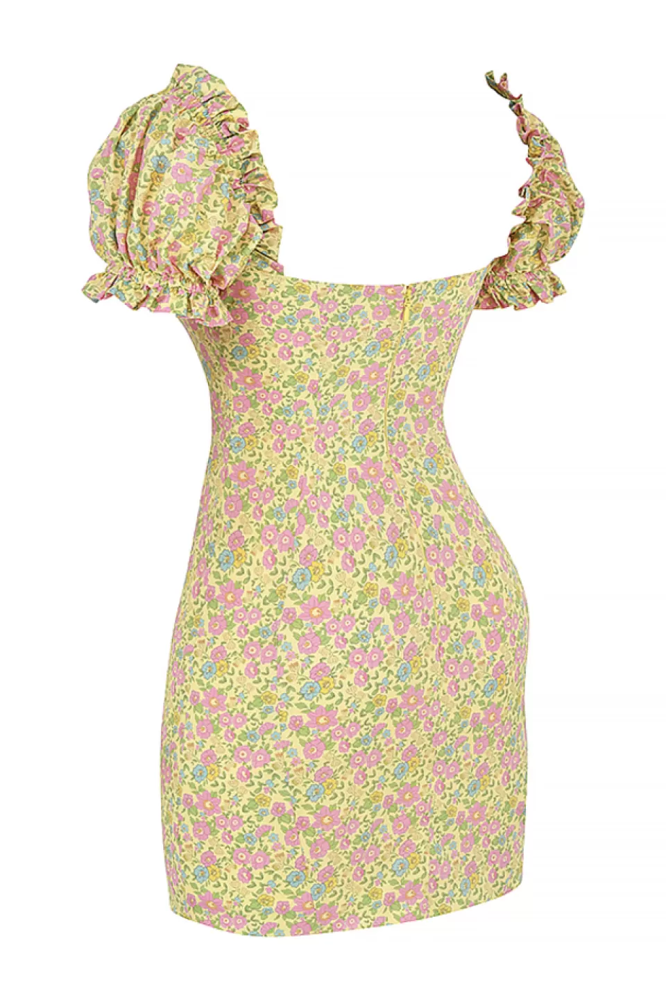 House of CB 'Tanaya' Vintage Floral Puff Sleeve Mini Dress Clearance