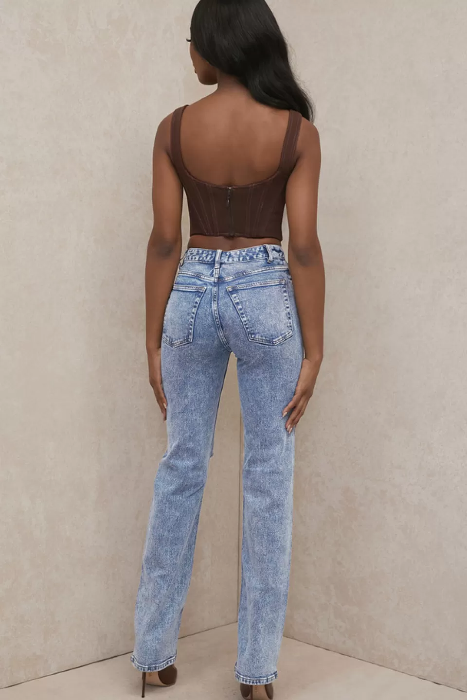 House of CB 'Tate' Blue Vintage Fit Antique Wash Jeans New