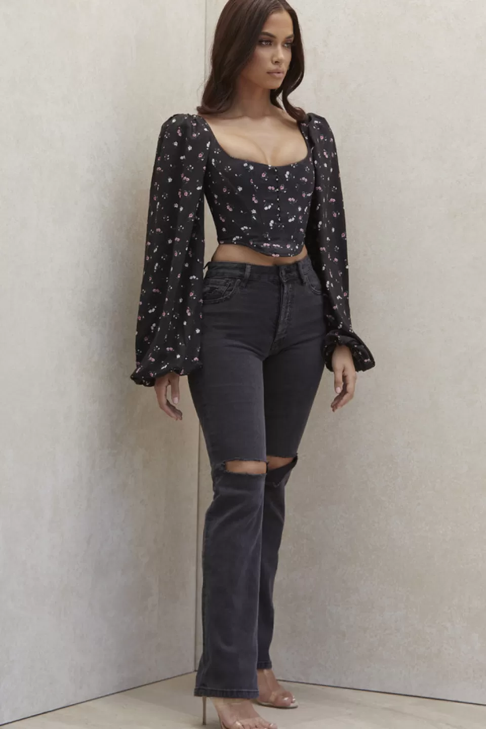 House of CB 'Tate' Carbon Vintage Fit Antique Wash Jeans Outlet