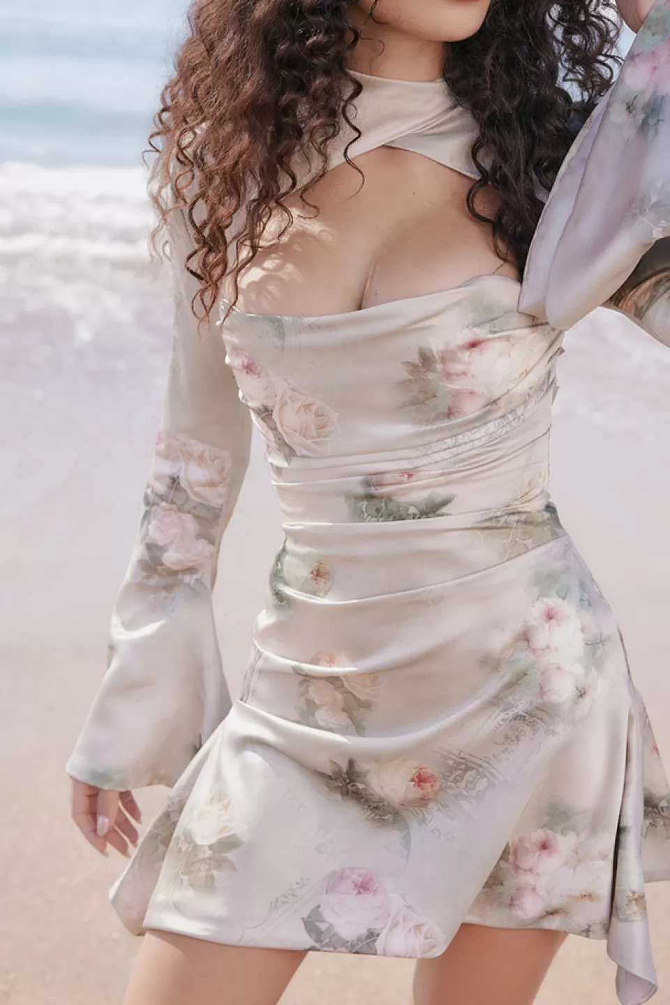 House of CB 'Toira' Vintage Floral Draped Corset Dress Best