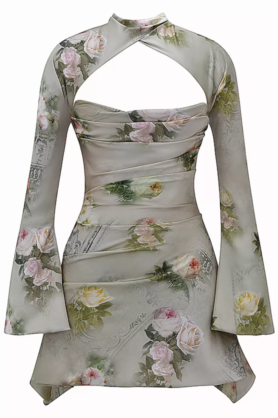 House of CB 'Toira' Vintage Floral Draped Corset Dress Best