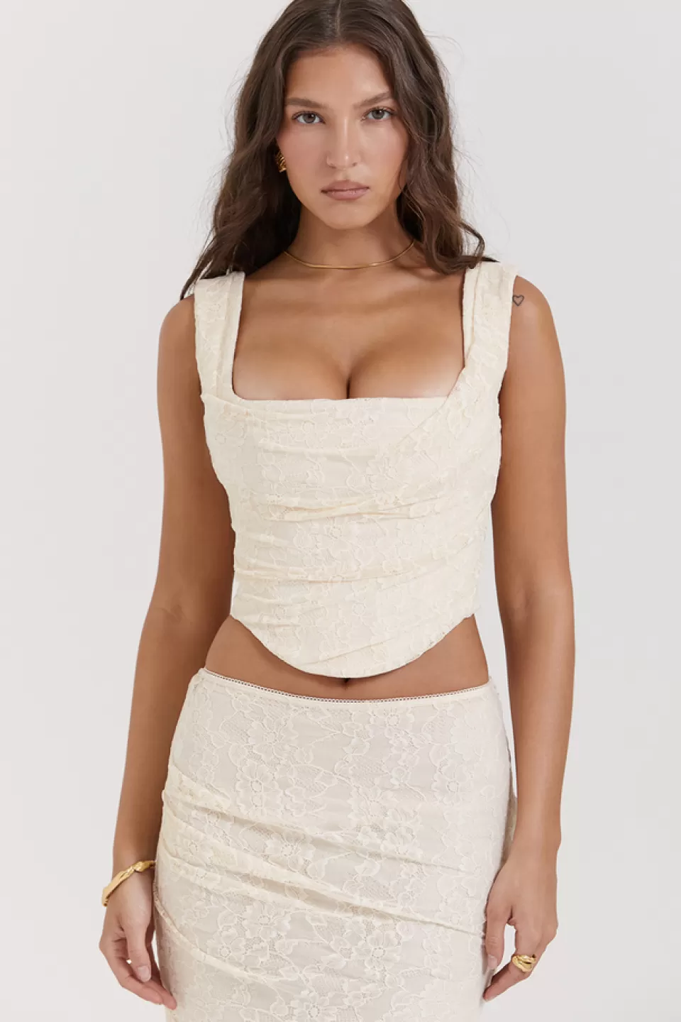 House of CB 'Una' Vintage Cream Lace Corset Clearance