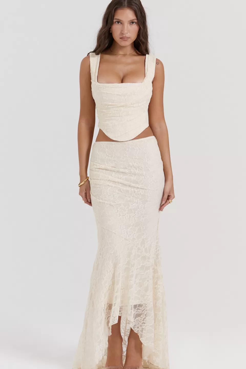 House of CB 'Una' Vintage Cream Lace Corset Clearance