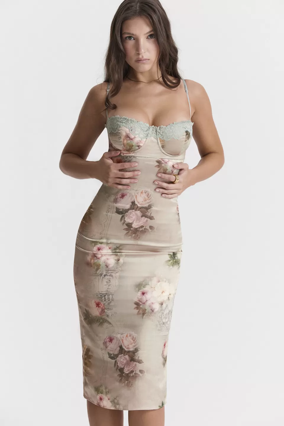 House of CB 'Venus' Vintage Floral Midi Dress Best Sale