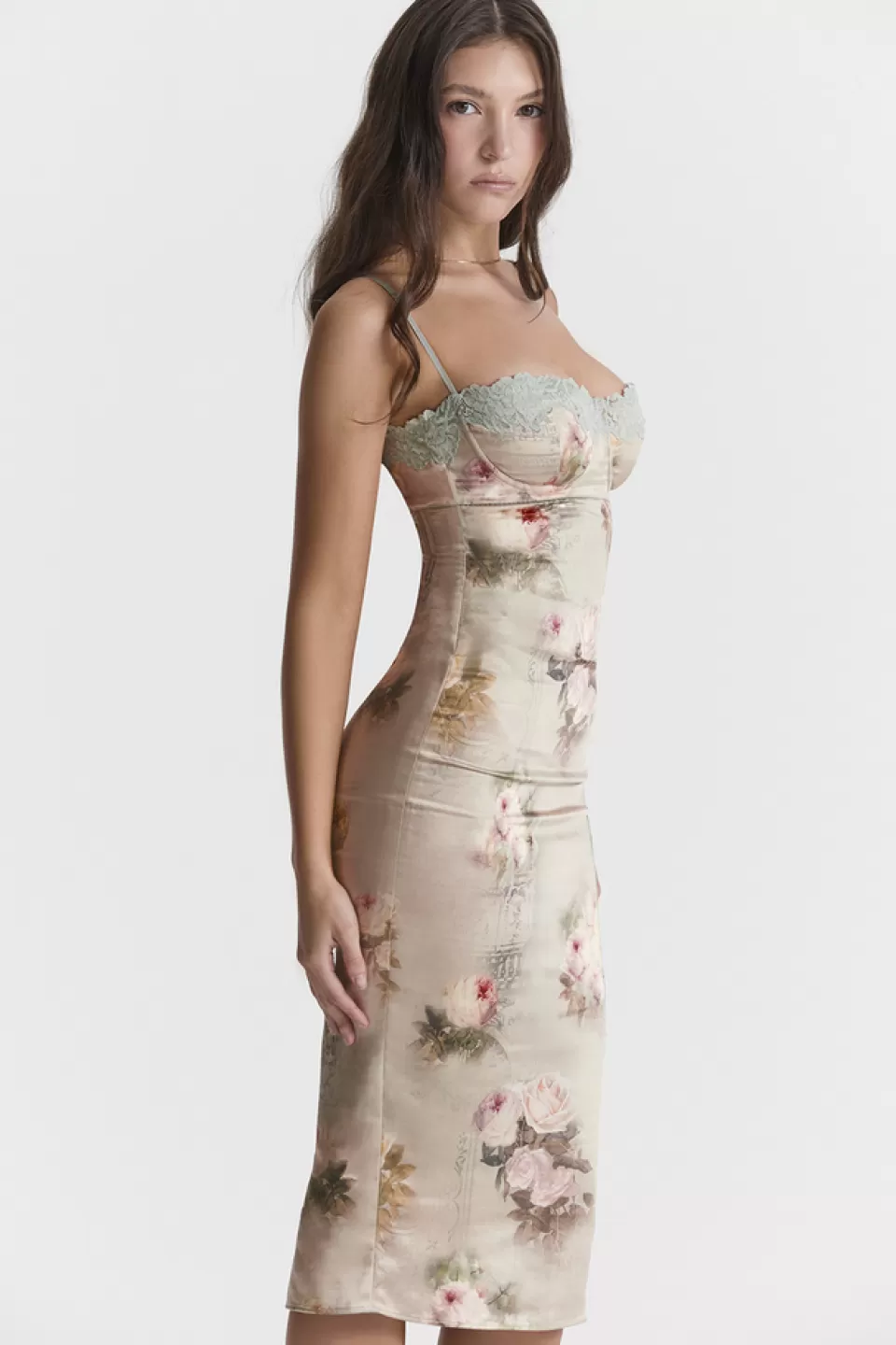 House of CB 'Venus' Vintage Floral Midi Dress Best Sale