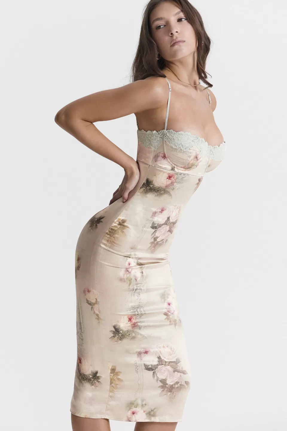 House of CB 'Venus' Vintage Floral Midi Dress Best Sale
