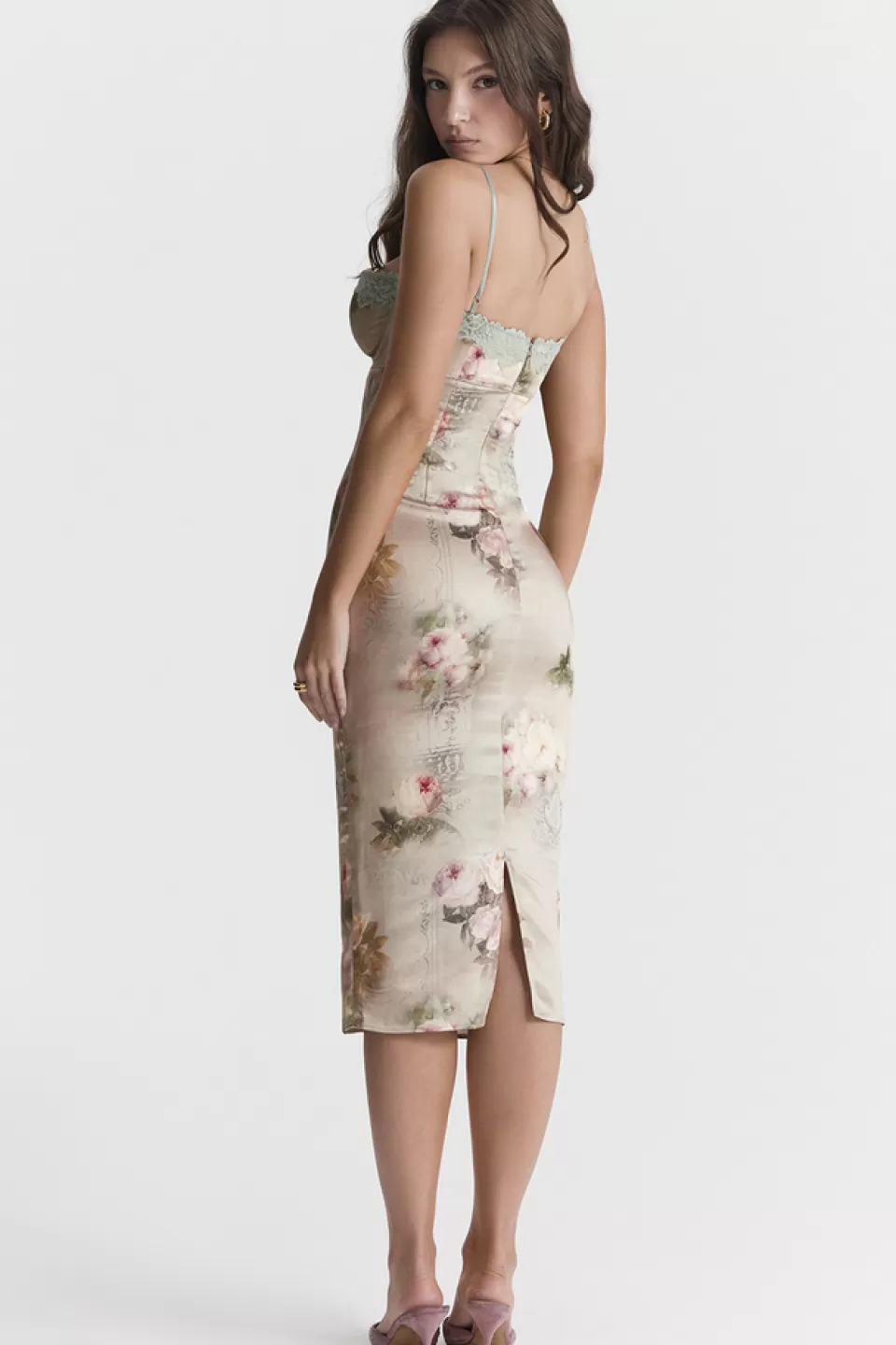 House of CB 'Venus' Vintage Floral Midi Dress Best Sale