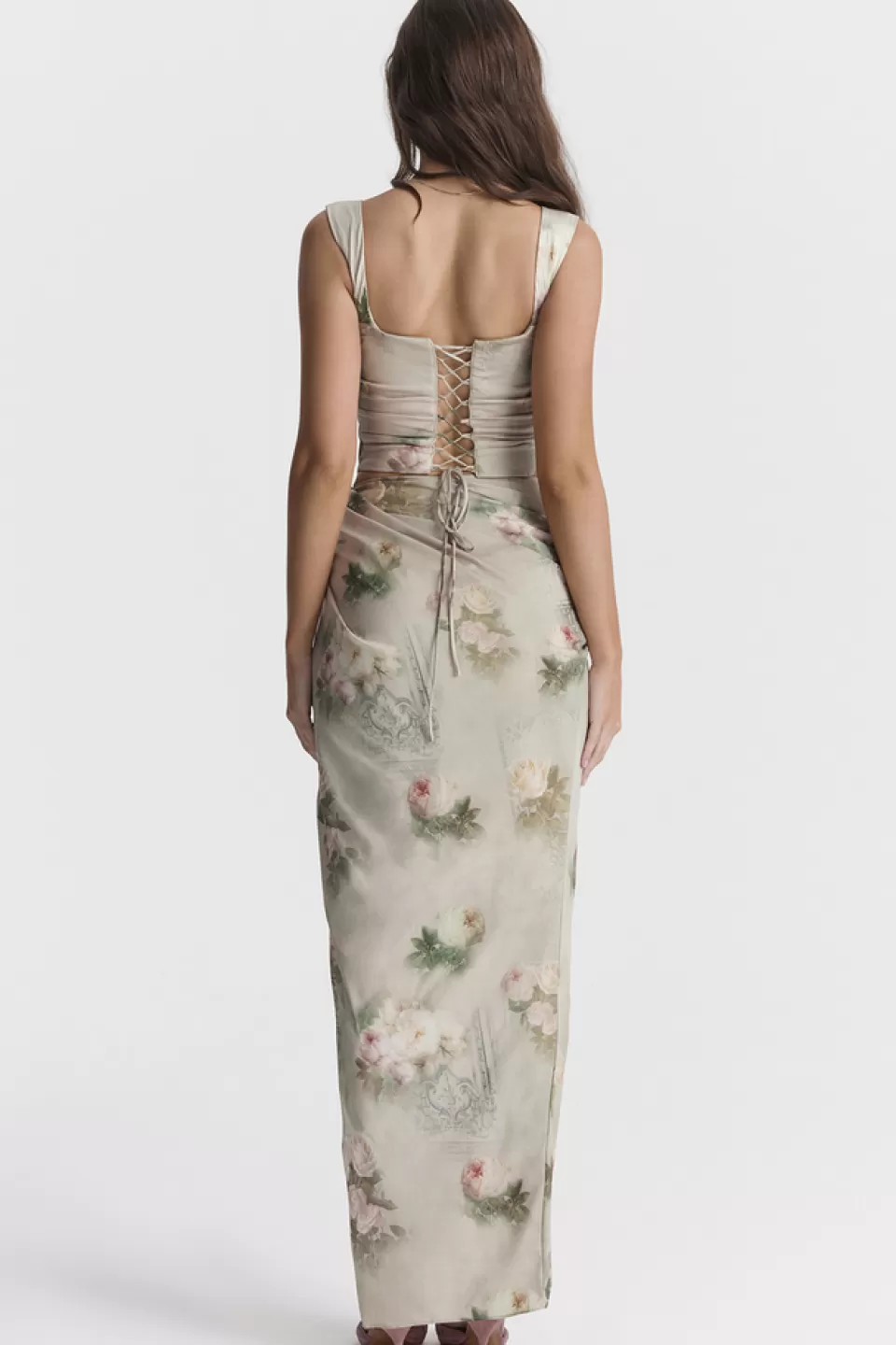 House of CB 'Vesper' Vintage Floral Maxi Skirt Outlet
