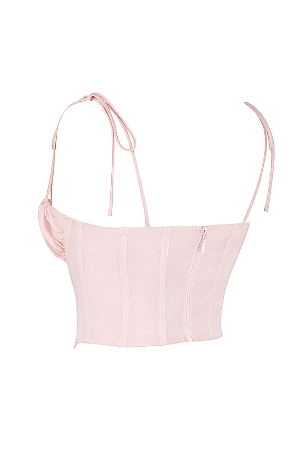 House of CB 'Willow' Baby Pink Chiffon Gathered Bust Cropped Corset Sale
