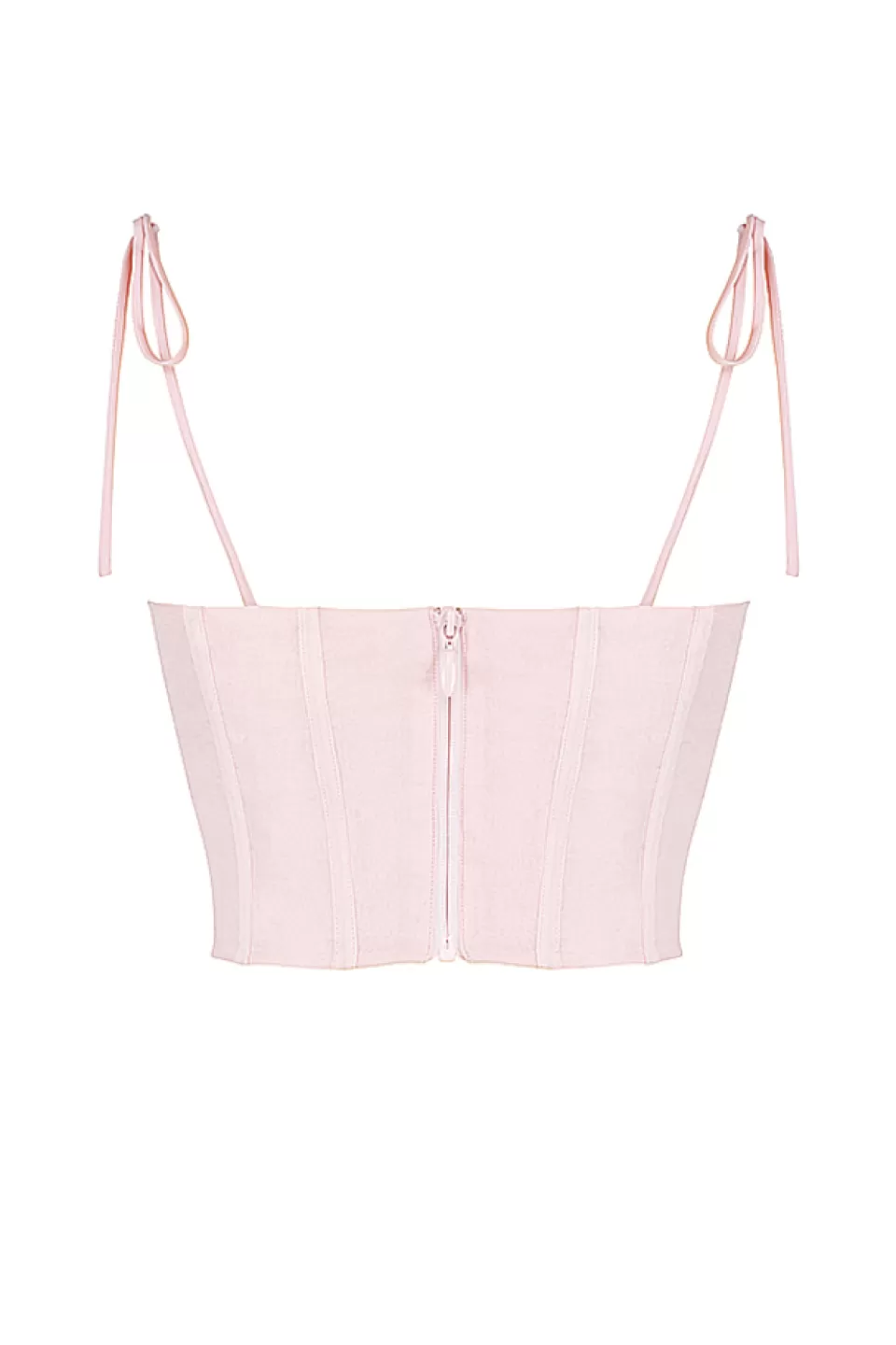House of CB 'Willow' Baby Pink Chiffon Gathered Bust Cropped Corset Sale