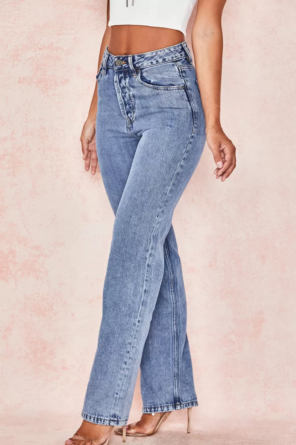 House of CB 'Yara' Vintage Fit High Waist Jeans Clearance