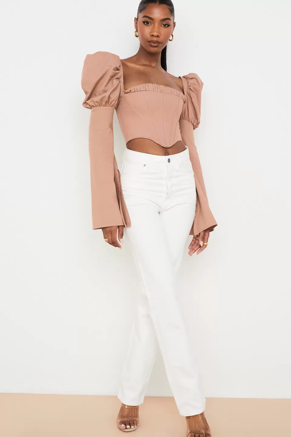 House of CB 'Yara' White Vintage Fit High Waist Jeans Clearance